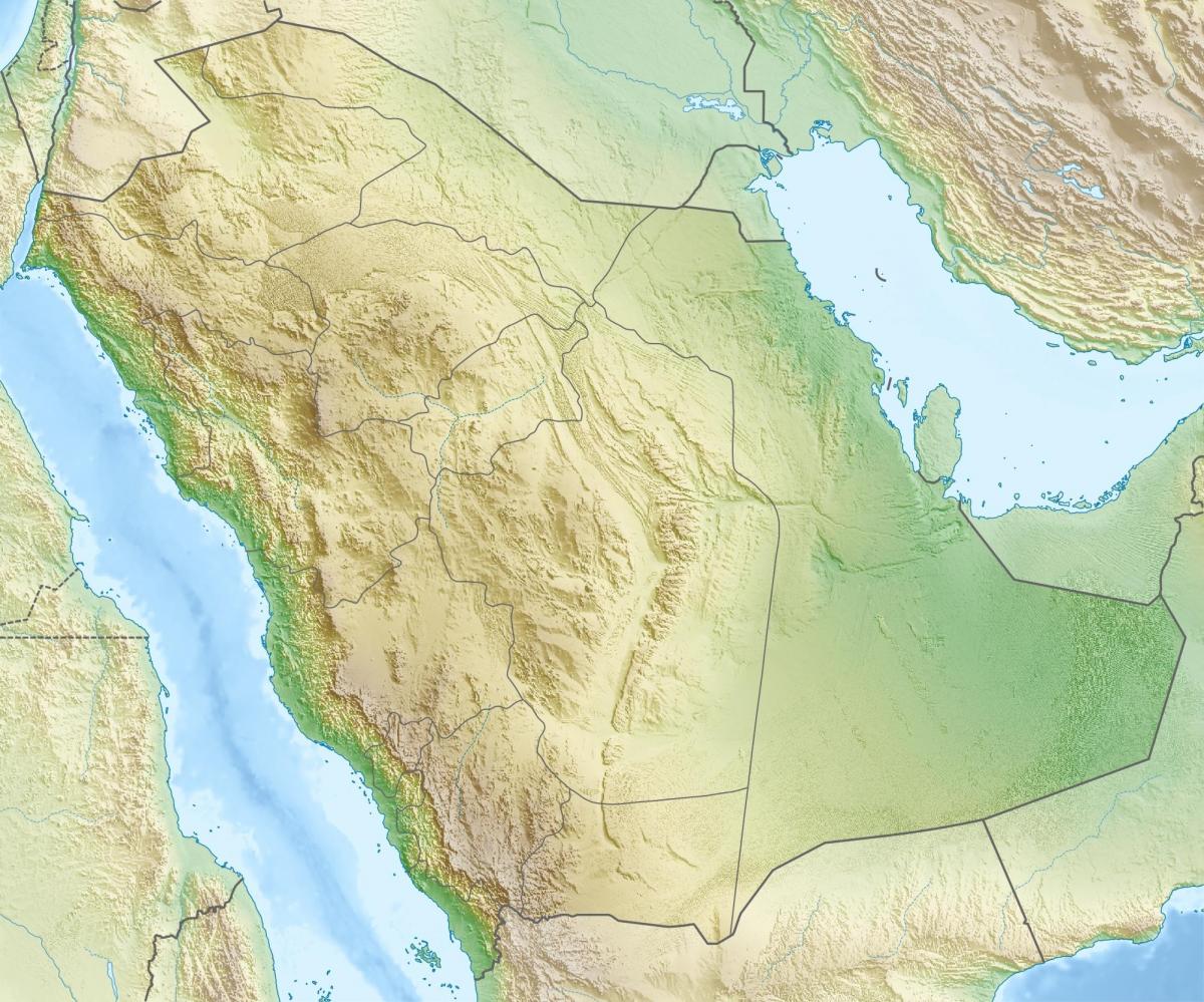Kart av Saudi-Arabia fjell