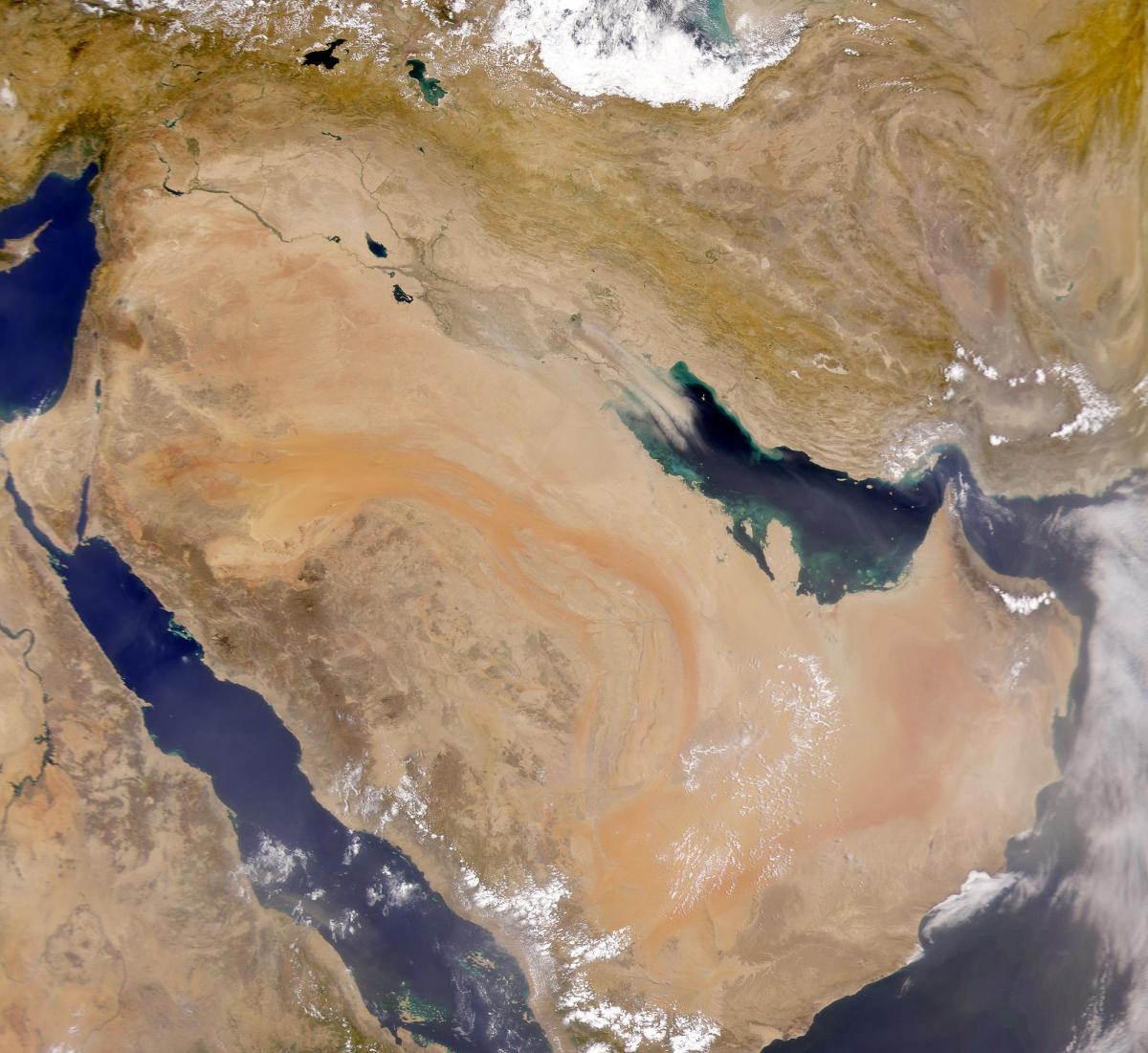 Kart av Saudi-Arabia satellitt