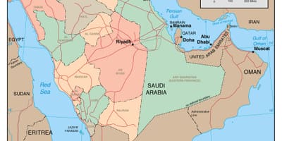 Vis kart av Saudi-Arabia