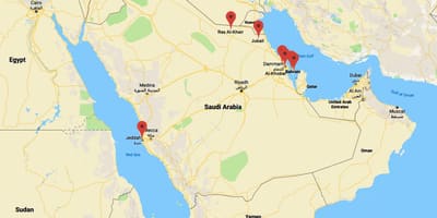 Kart av Saudi-Arabia al khobar
