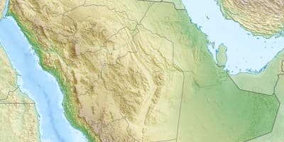 Kart av Saudi-Arabia fjell