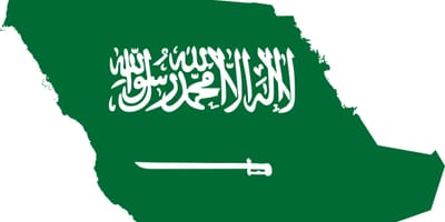 Saudi-Arabia kart flagg