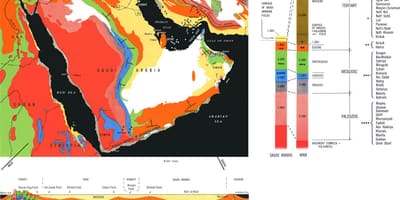 Geologisk kart over Saudi-Arabia