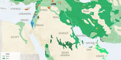 Kart av Saudi-Arabia religion